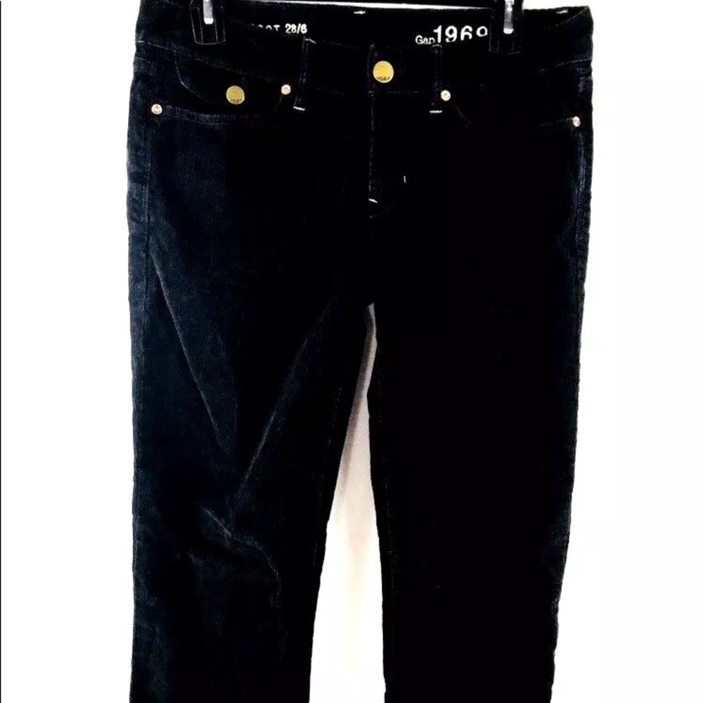 GAP Corduroy Pants Black Size 6 28 Sexy Boot (M12)